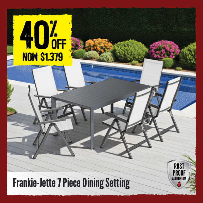  Now $1379 40% Off Frankie-Jette 7 Piece Dining Setting | Shop Now